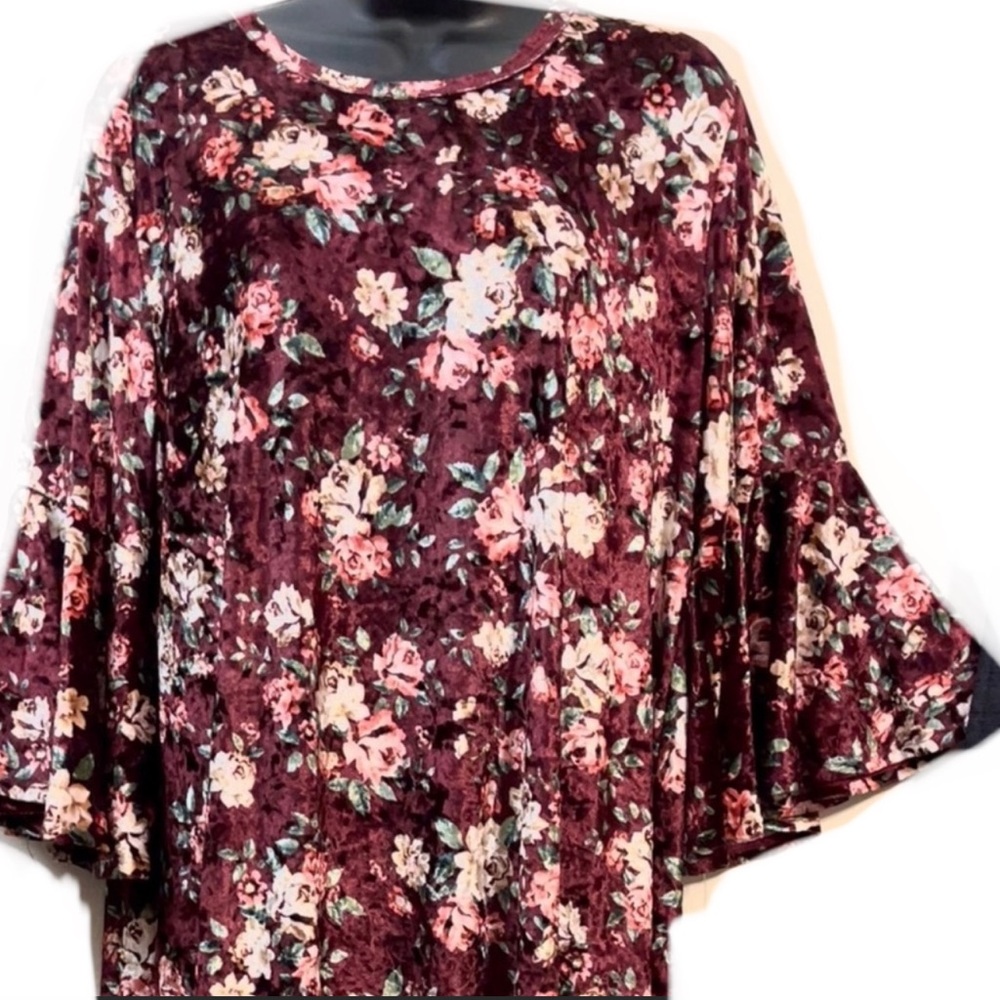 🆕🌺LULAROE MAURINE Floral Velvet Dress🌺 - Picture 2 of 14
